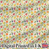 Soft Watercolor Apple Lemon Berry Fruit Seamless Pattern Digital Print Fabric by the Metre UK Sewing Quilting Textile