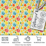Bright Watercolor Citrus Slice and Tropical Fruit Seamless Pattern Digital Print Fabric by the Metre UK Sewing Quilting Textile
