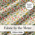 Vintage Style Orchard Fruits and Blossoms Seamless Pattern Digital Print Fabric by the Metre UK Sewing Quilting Textile