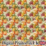 Warm Vintage Pear and Berry Botanical Seamless Pattern Digital Print Fabric by the Metre UK Sewing Quilting Textile