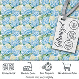 Soft Blue Hydrangea Floral Seamless Pattern Digital Print Fabric by the Metre UK Sewing Quilting Textile