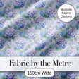 Pastel Purple and Blue Hydrangea Floral Seamless Pattern Digital Print Fabric by the Metre UK Sewing Quilting Textile