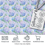 Pastel Purple and Blue Hydrangea Floral Seamless Pattern Digital Print Fabric by the Metre UK Sewing Quilting Textile
