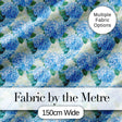 Vibrant Blue Hydrangea Cluster Seamless Pattern Digital Print Fabric by the Metre UK Sewing Quilting Textile