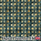 Rustic Gold Circle Galaxy Texture Seamless Pattern Digital Print Fabric by the Metre UK Sewing Quilting Textile