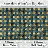 Rustic Gold Circle Galaxy Texture Seamless Pattern Digital Print Fabric by the Metre UK Sewing Quilting Textile