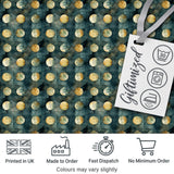 Rustic Gold Circle Galaxy Texture Seamless Pattern Digital Print Fabric by the Metre UK Sewing Quilting Textile