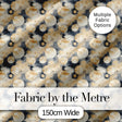 Neutral Beige Celestial Moon and Stars Seamless Pattern Digital Print Fabric by the Metre UK Sewing Quilting Textile
