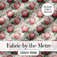 Soft Pink Protea Blooms Watercolor Seamless Pattern Digital Print Fabric by the Metre UK Sewing Quilting Textile