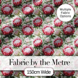 Bold Red Protea Flowers and Foliage Seamless Pattern Digital Print Fabric by the Metre UK Sewing Quilting Textile