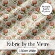 Vintage Protea Floral Garden Illustration Seamless Pattern Digital Print Fabric by the Metre UK Sewing Quilting Textile