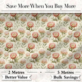 Vintage Protea Floral Garden Illustration Seamless Pattern Digital Print Fabric by the Metre UK Sewing Quilting Textile