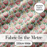 Delicate Protea Floral Bouquet Watercolor Seamless Pattern Digital Print Fabric by the Metre UK Sewing Quilting Textile