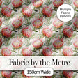 Soft Pink Protea Flowers and Green Leaves Seamless Pattern Digital Print Fabric by the Metre UK Sewing Quilting Textile