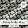 Elegant White Roses with Deep Green Leaves Seamless Pattern Digital Print Fabric by the Metre UK Sewing Quilting Textile