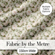 Soft Blush Cream Roses with Green Foliage Seamless Pattern Digital Print Fabric by the Metre UK Sewing Quilting Textile