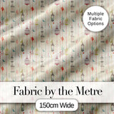 Elegant Birdcage Floral Hanging Stripes Seamless Pattern Digital Print Fabric by the Metre UK Sewing Quilting Textile