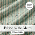 Vintage Hanging Lanterns and Flowers Soft Stripe Seamless Pattern Digital Print Fabric by the Metre UK Sewing Quilting Textile