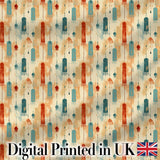 Abstract Hanging Tassels and Brushstroke Background Seamless Pattern Digital Print Fabric by the Metre UK Sewing Quilting Textile