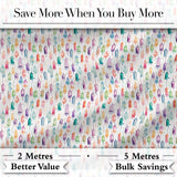 Pastel Watercolor Hanging Lantern Shapes Seamless Pattern Digital Print Fabric by the Metre UK Sewing Quilting Textile