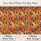 Warm Autumn Raindrop Abstract Watercolor Seamless Pattern Digital Print Fabric by the Metre UK Sewing Quilting Textile