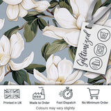 Vintage Magnolia Floral Branches Soft Neutral Background Seamless Pattern Digital Print Fabric by the Metre UK Sewing Quilting Textile