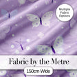 Cute Purple Butterflies with Soft Abstract Background Seamless Pattern Digital Print Fabric by the Metre UK Sewing Quilting Textile