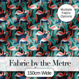 Modern Flamingo Birds with Geometric Jungle Background Seamless Pattern Digital Print Fabric by the Metre UK Sewing Quilting Textile