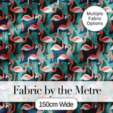 Modern Flamingo Birds with Geometric Jungle Background Seamless Pattern Digital Print Fabric by the Metre UK Sewing Quilting Textile