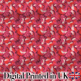 Bold Red Flamingo Birds Tropical Pattern Seamless Design Digital Print Fabric by the Metre UK Sewing Quilting Textile