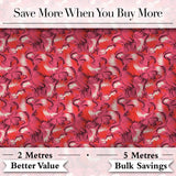 Bold Red Flamingo Birds Tropical Pattern Seamless Design Digital Print Fabric by the Metre UK Sewing Quilting Textile
