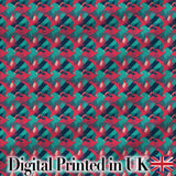 Stylish Flamingo Birds with Geometric Tropical Background Seamless Pattern Digital Print Fabric by the Metre UK Sewing Quilting Textile