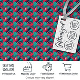 Stylish Flamingo Birds with Geometric Tropical Background Seamless Pattern Digital Print Fabric by the Metre UK Sewing Quilting Textile