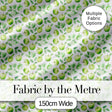 Soft Watercolor Green Apples with Leaves Seamless Pattern Digital Print Fabric by the Metre UK Sewing Quilting Textile