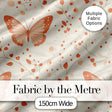Soft Butterfly with Floral Hearts Neutral Seamless Pattern Digital Print Fabric by the Metre UK Sewing Quilting Textile