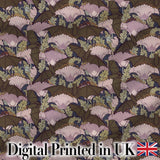 Vintage Bats and Floral Art Nouveau Style Seamless Pattern Digital Print Fabric by the Metre UK Sewing Quilting Textile