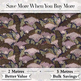 Vintage Bats and Floral Art Nouveau Style Seamless Pattern Digital Print Fabric by the Metre UK Sewing Quilting Textile