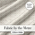 Soft Beige Geometric Floral Lattice Seamless Pattern Digital Print Fabric by the Metre UK Sewing Quilting Textile
