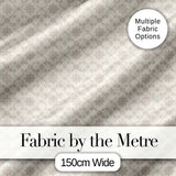 Soft Beige Geometric Floral Lattice Seamless Pattern Digital Print Fabric by the Metre UK Sewing Quilting Textile