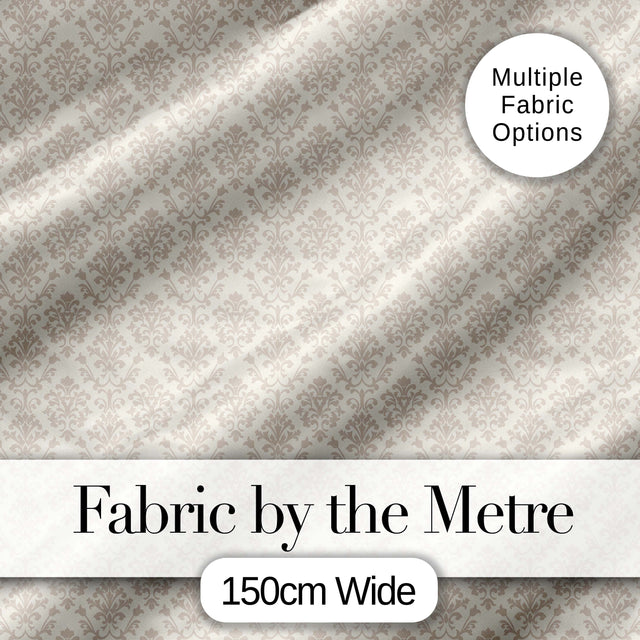 Classic Ornamental Floral Damask Neutral Seamless Pattern Digital Print Fabric by the Metre UK Sewing Quilting Textile