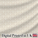 Delicate Vintage Floral Vine Beige Seamless Pattern Digital Print Fabric by the Metre UK Sewing Quilting Textile