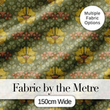 Art Nouveau Butterflies and Floral Garden Seamless Pattern Digital Print Fabric by the Metre UK Sewing Quilting Textile