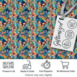 Colorful Painted Butterflies Abstract Artistic Seamless Pattern Digital Print Fabric by the Metre UK Sewing Quilting Textile