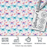 Pastel Butterfly Soft Color Dreamy Seamless Pattern Digital Print Fabric by the Metre UK Sewing Quilting Textile