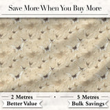 Neutral Beige Butterfly Soft Vintage Background Seamless Pattern Digital Print Fabric by the Metre UK Sewing Quilting Textile