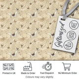 Neutral Beige Butterfly Soft Vintage Background Seamless Pattern Digital Print Fabric by the Metre UK Sewing Quilting Textile