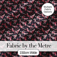 Japanese Sakura Blossom Branches Dark Elegant Seamless Pattern Digital Print Fabric by the Metre UK Sewing Quilting Textile