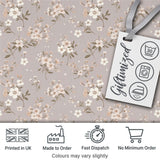 Elegant Neutral Floral Blossom Pattern Soft Beige Background Seamless Pattern Digital Print Fabric by the Metre UK Sewing Quilting Textile