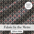 Classic Vintage Red and Navy Damask Ornamental Seamless Pattern Digital Print Fabric by the Metre UK Sewing Quilting Textile