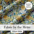 Classic Arts and Crafts Yellow Floral with Green Leaves Seamless Pattern Digital Print Fabric by the Metre UK Sewing Quilting Textile